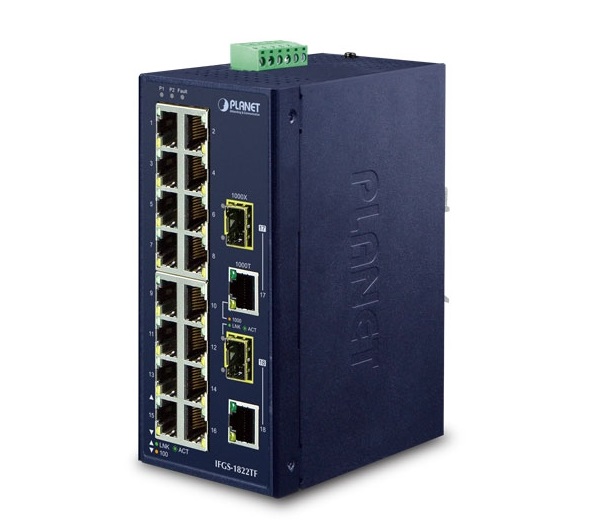 Thiết bị chuyển mạch công nghiệp Planet IFGS-1822TF
