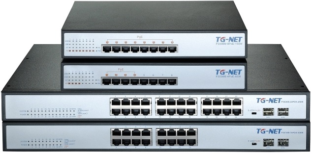 Thiết bị chuyển mạch switch 5-Port Gigabit Unmanaged POE Switch TG-NET SG1005TP(PD)