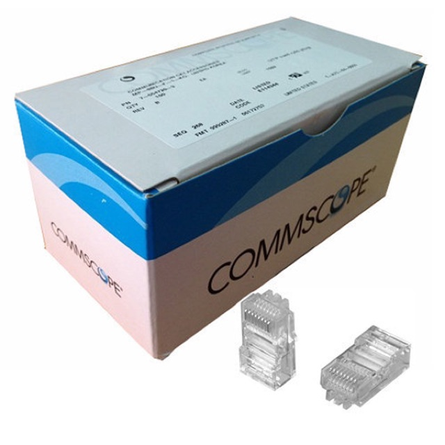 6-554720-3 : Đầu nối cáp UTP, Cat.5, RJ45,26-24 AWG, flat oval, 2.54 - 8.89mm