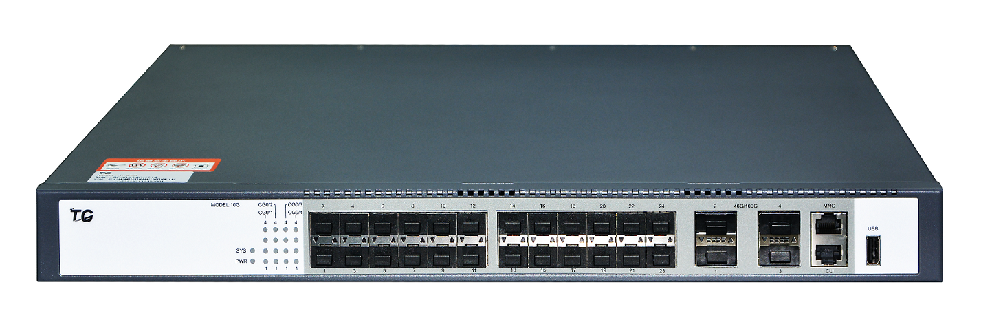 Thiết bị chuyển mạch switch 24*10G Base-X Port Port Switch with 100GE TG-NET SX5724S4HS