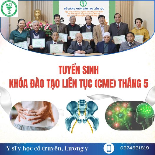 Thông báo tuyển sinh khóa đào tạo liên tục “Cập nhật chẩn đoán và điều trị một số bệnh thường gặp bằng Y học cổ truyền kết hợp Y học hiện đại và hướng dẫn thực hành các phương pháp xoa bóp kết hợp phục hồi chức năng trong điều trị Đau thần kinh tọa”