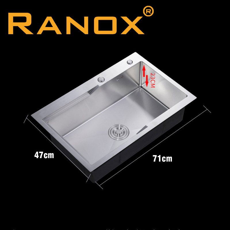 Chậu rửa bát Ranox 1 hố lớn RN458 - 08