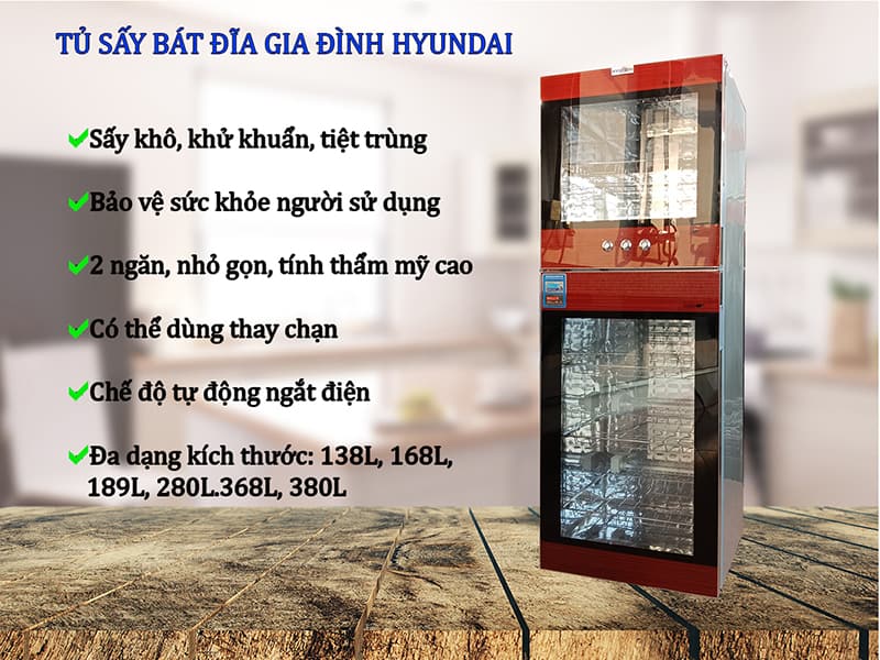 Có nên mua tủ sấy bát đĩa gia đình Hyundai 280L hay không? 02