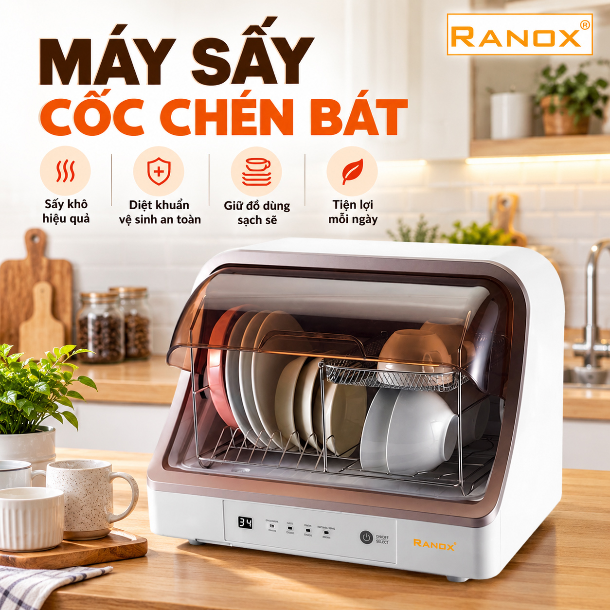 Máy sấy cốc chén bát