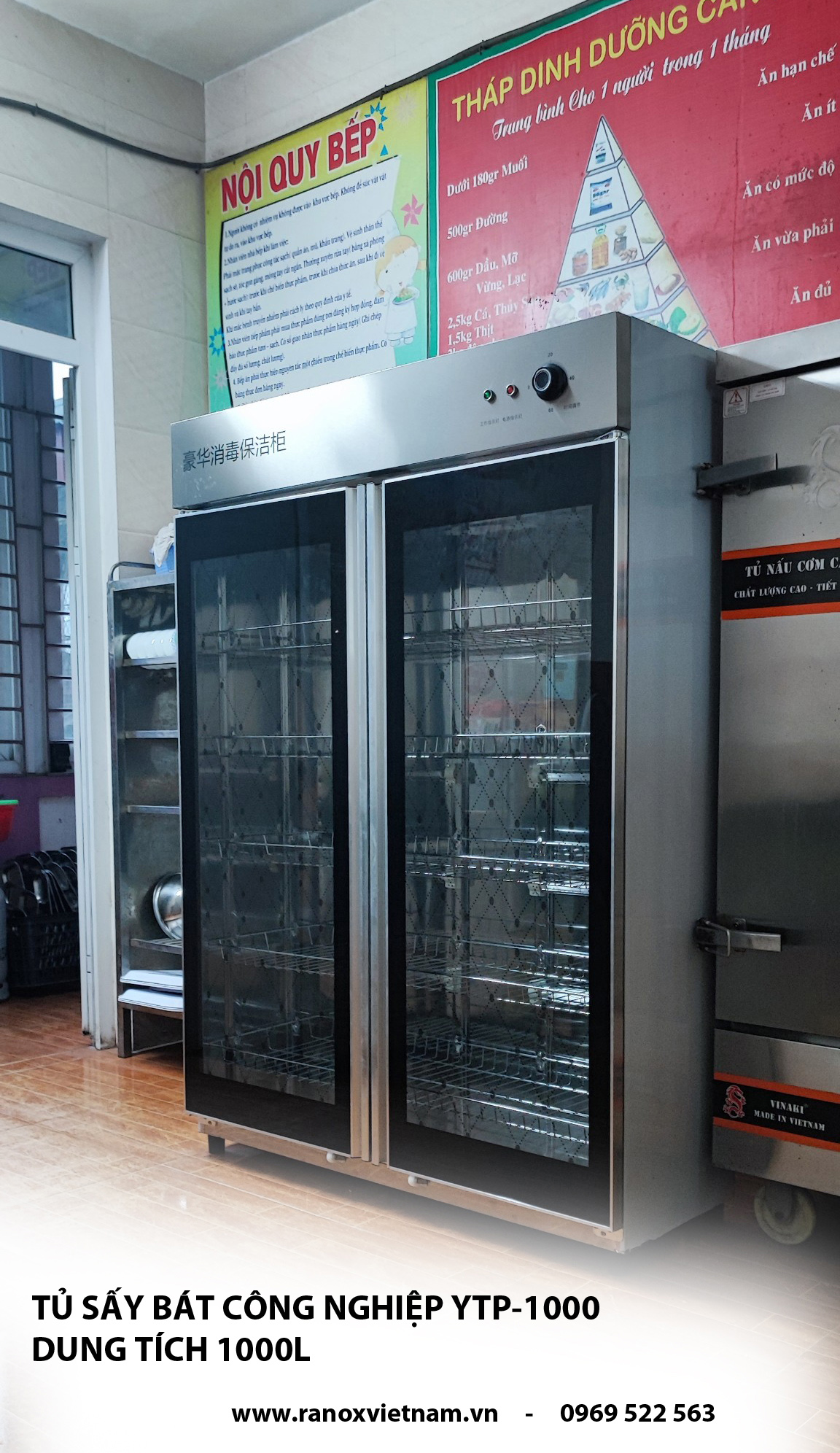 tủ sấy chén công nghiệp 1000l