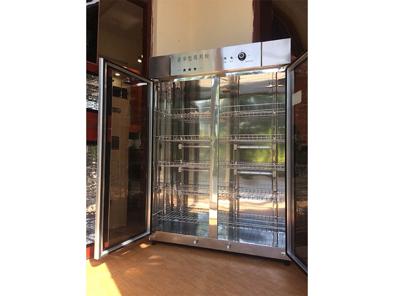 Tủ sấy khay cơm inox cho trường học, công ty 01