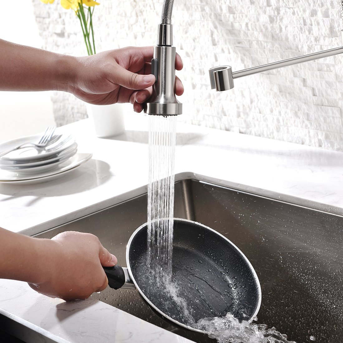 Vòi rửa bát có dây rút Ranox RN2221 01