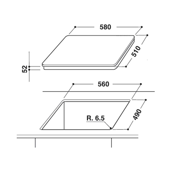 Bếp từ 3 vùng nấu Whirlpool ACM865/BA