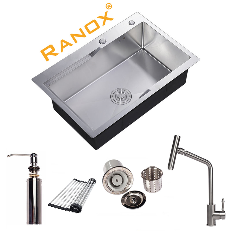 COMBO CHẬU RỬA BÁT RANOX RN4458 VÀ CÁC MẪU VÒI