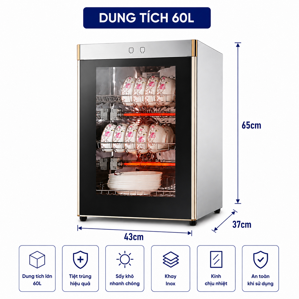 MÁY SẤY CHÉN BÁT 60L