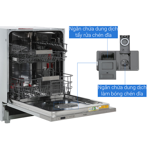 Máy rửa chén âm tủ Whirlpool WIO 3T133P