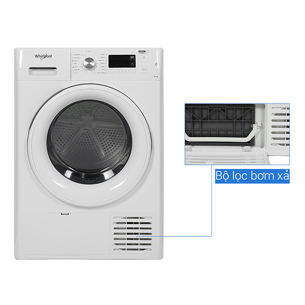Máy sấy ngưng tụ Whirlpool 8 Kg FFTCM118XB EE