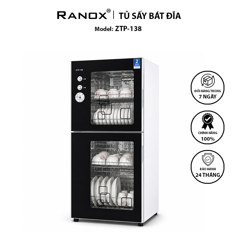 TỦ SẤY BÁT LOẠI NHỎ 138L MÀU ĐEN