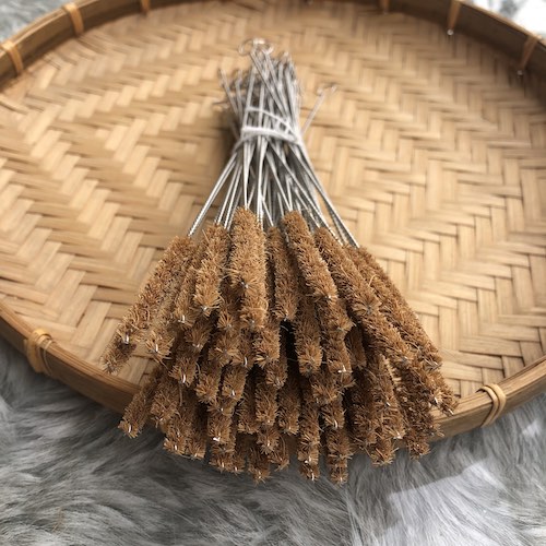 Cọ rửa ống hút xơ dừa thân inox - Coconut Fiber Brush