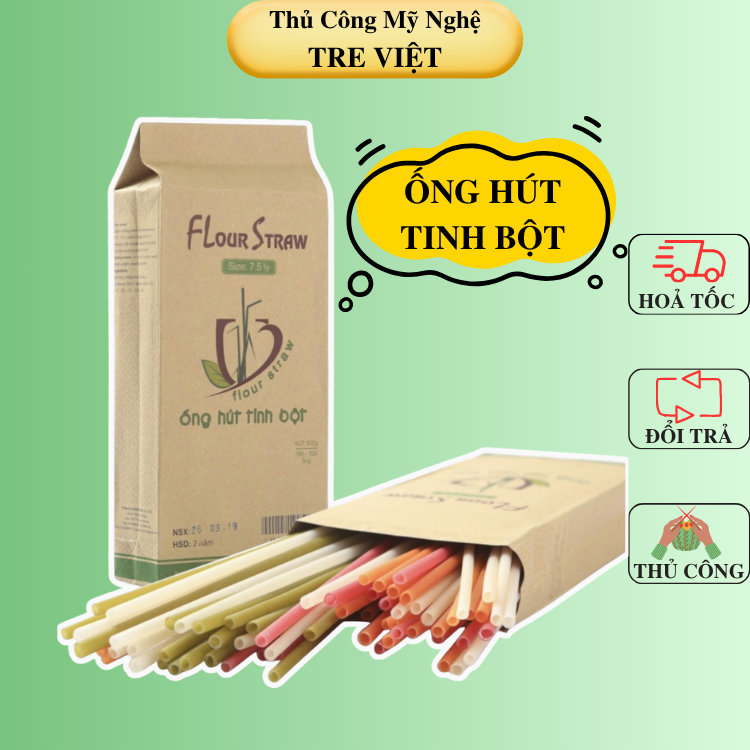Ống hút tinh bột gạo - Flour Straws