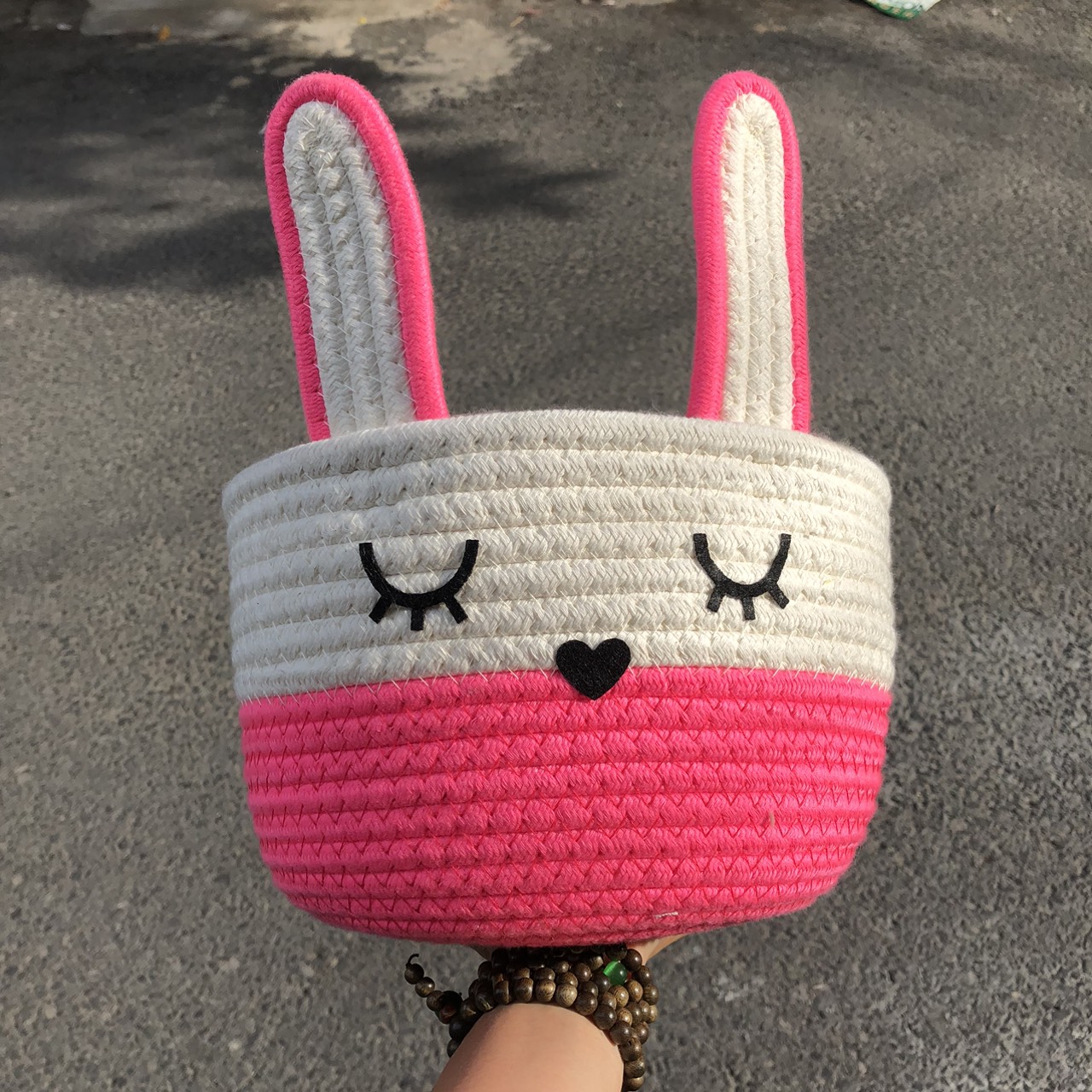 Sọt Cotton đựng đồ chơi - Giỏ đựng quần áo dễ thương xinh xắn bằng cotton