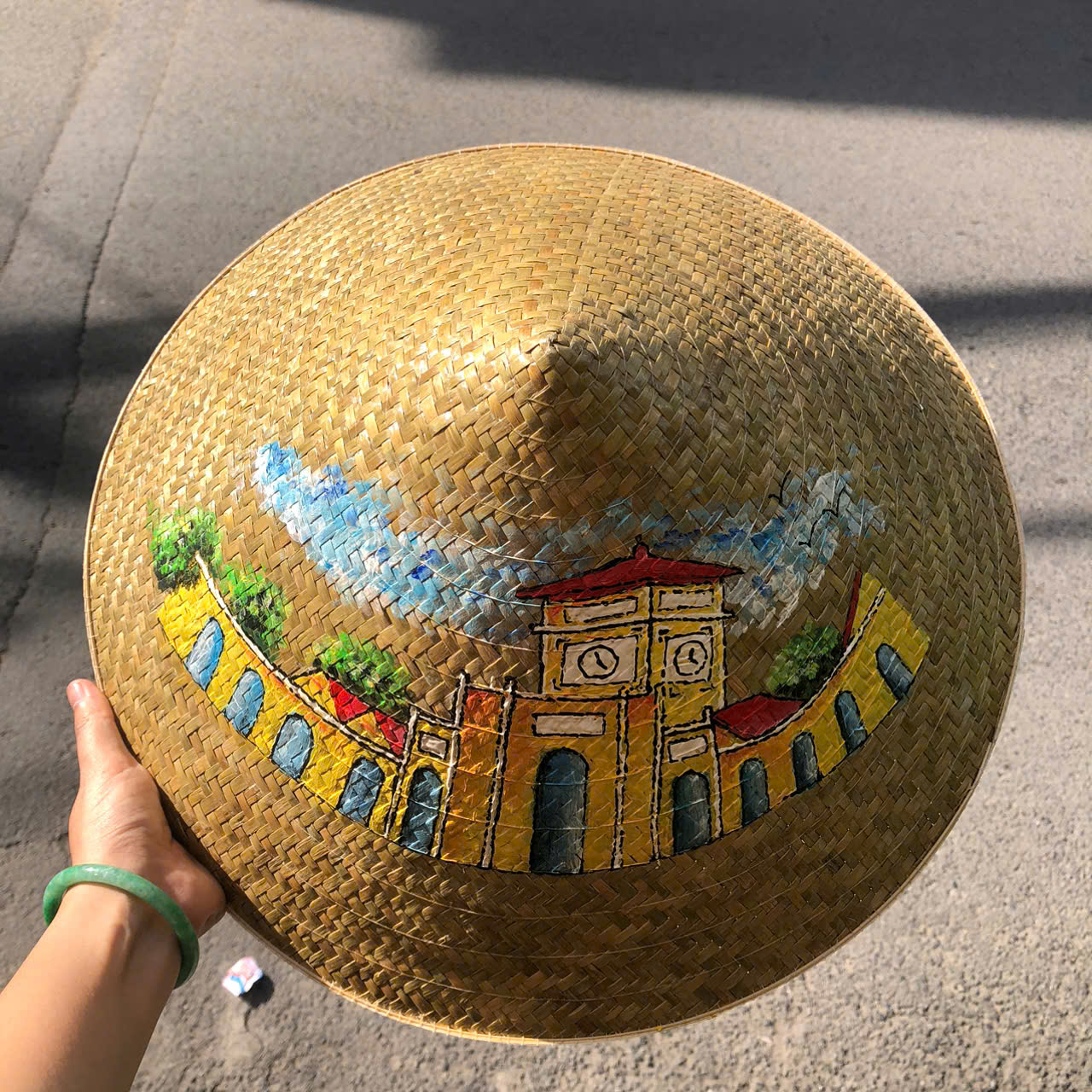 Nón lá cỏ bàng vẽ địa danh nổi tiếng - Nón cỏ bàng vẽ địa danh