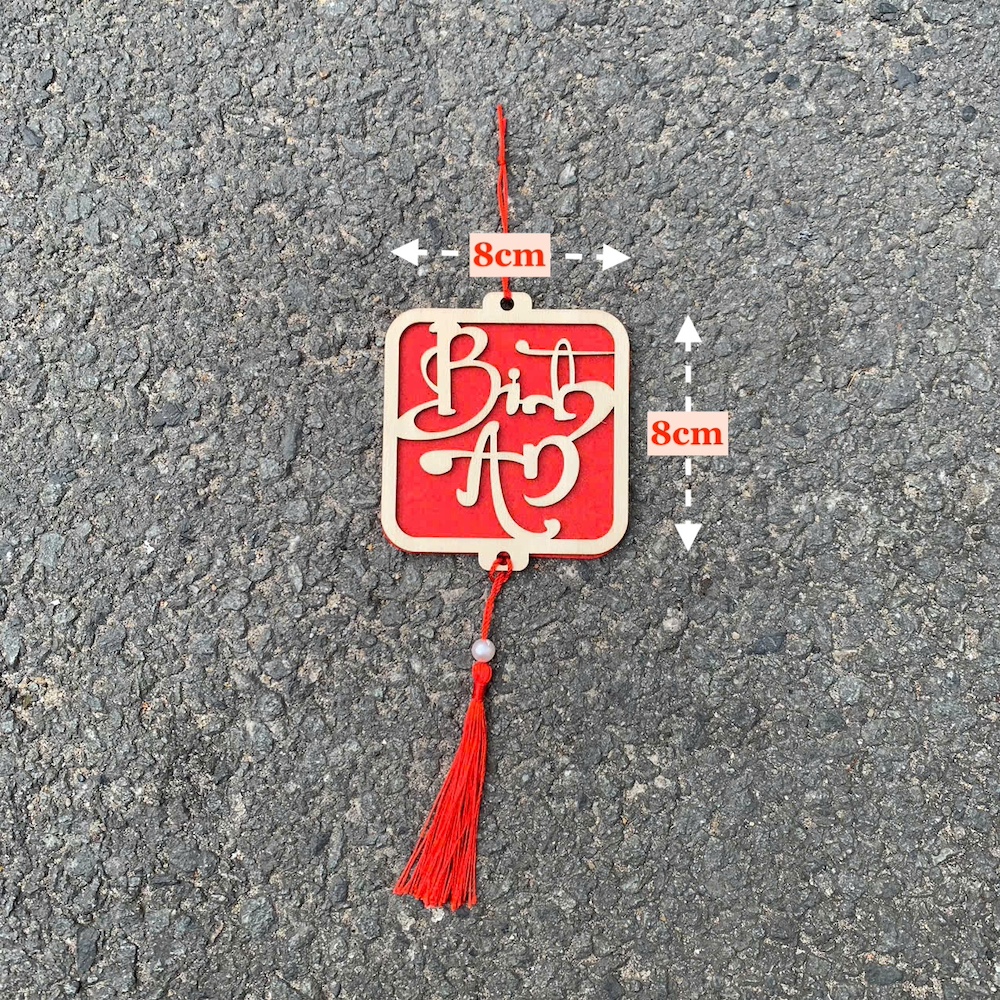 TAG GỖ treo trang trí hộp quà - THẺ TREO trang trí Tết, treo mai đào