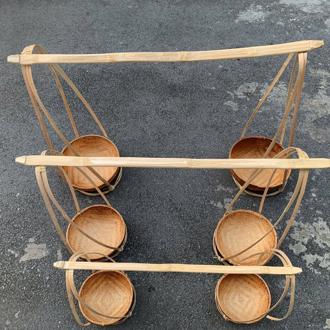 Quang gánh tre trang trí tết, bày hoa quả, phụ kiện chụp ảnh decor nhiều kích thước