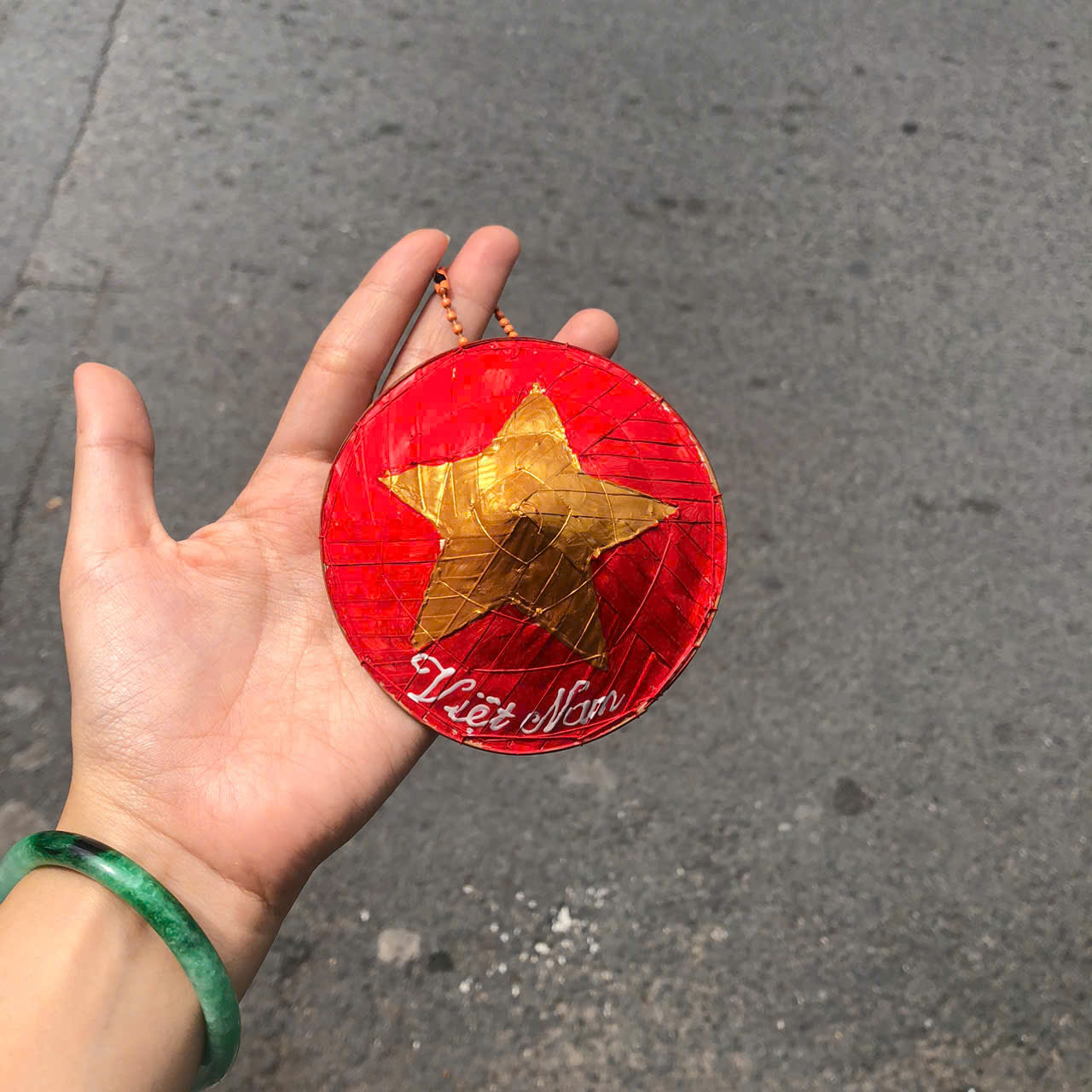 Charm nón lá mini vẽ nhiều mẫu - Móc khoá nón lá đeo túi