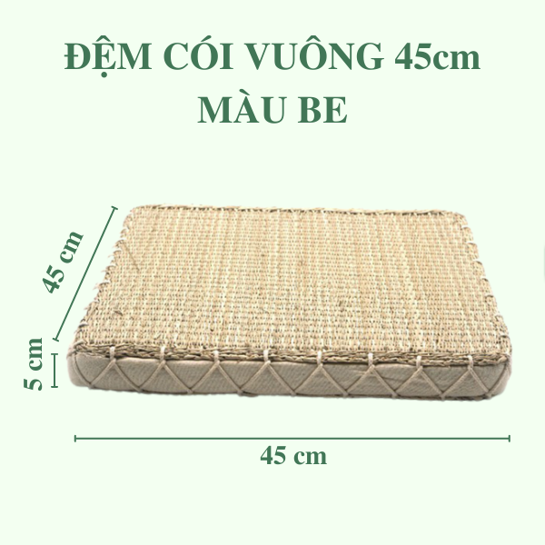 Đệm cói chữ nhật 45cm