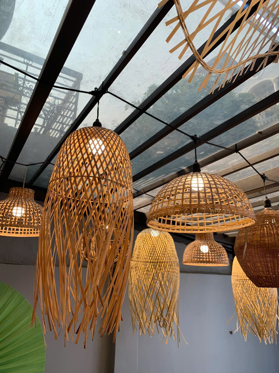 Chụp Đèn Tre Quả Bí Trang Trí Nhà hàng, Khách Sạn, Quán Cafe, Homestay