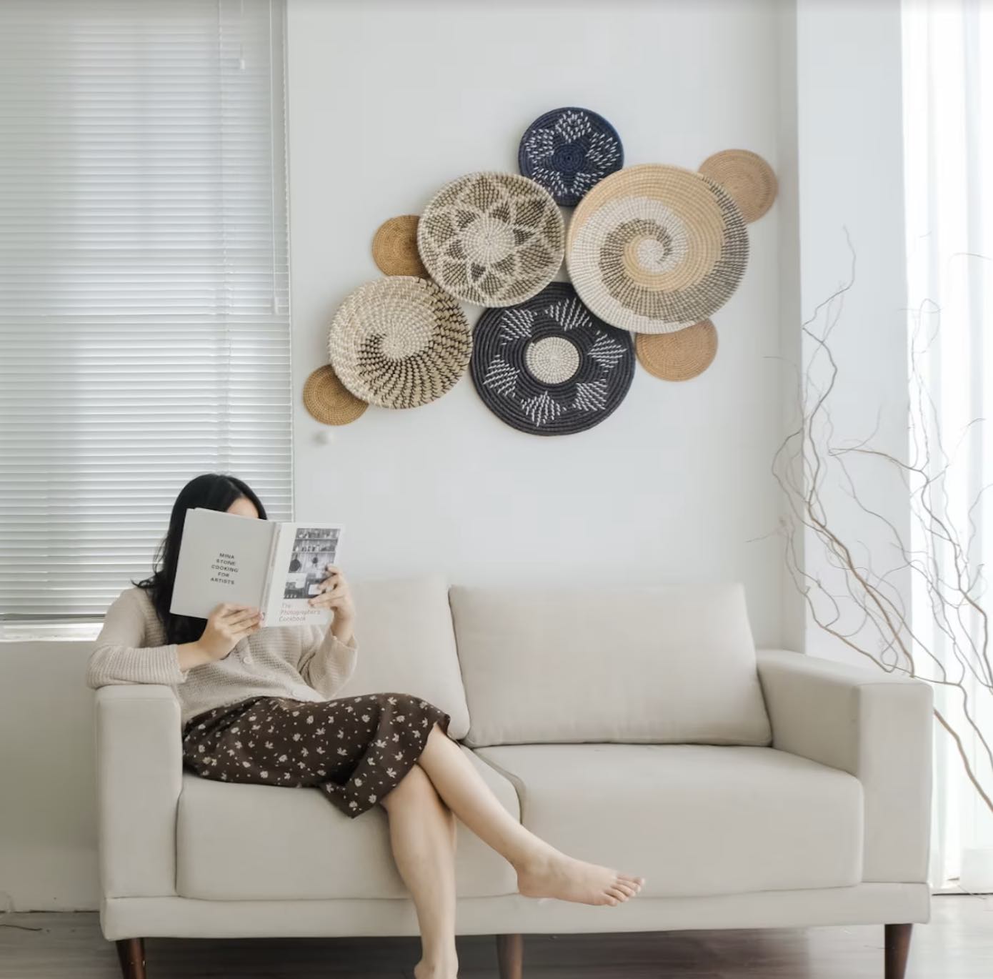 Set Dĩa Cói Treo Tường - Set Đĩa Cói Trang Trí Tường