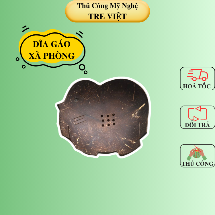 Dĩa gáo đựng xà phòng decor nhiều hình xinh xắn