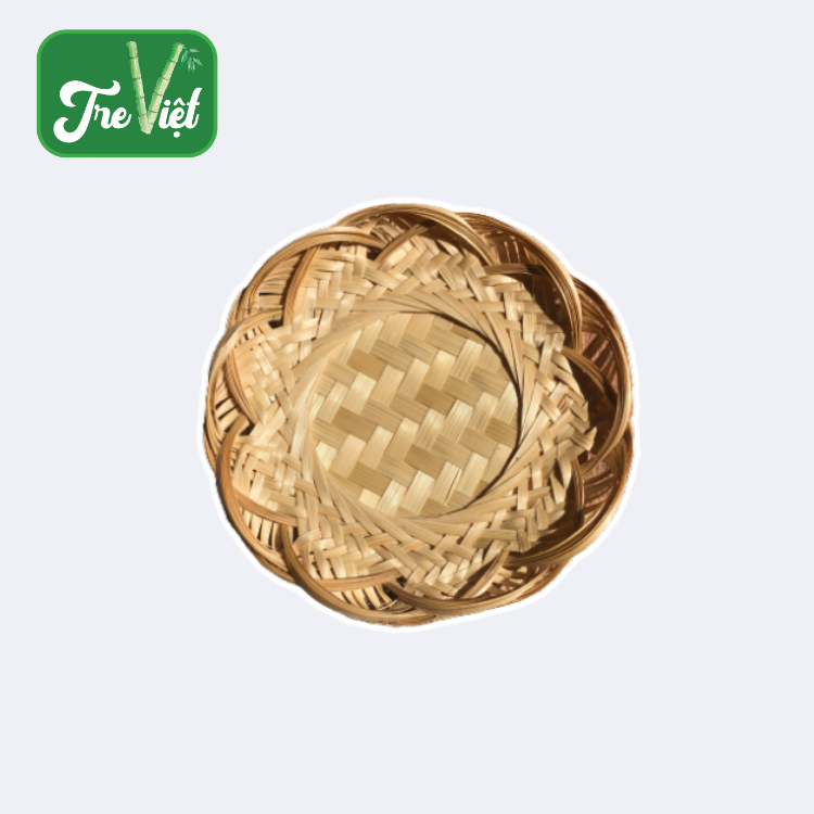 Rế tre tròn - Đĩa tre cánh sen lót nồi, đựng hoa quả