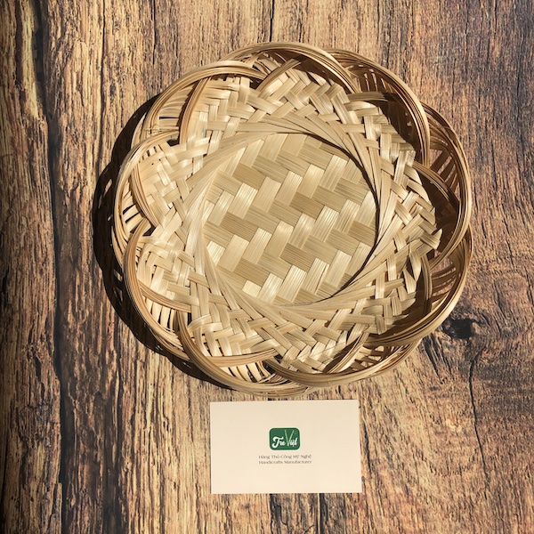 Rế tre tròn - Đĩa tre cánh sen lót nồi, đựng hoa quả