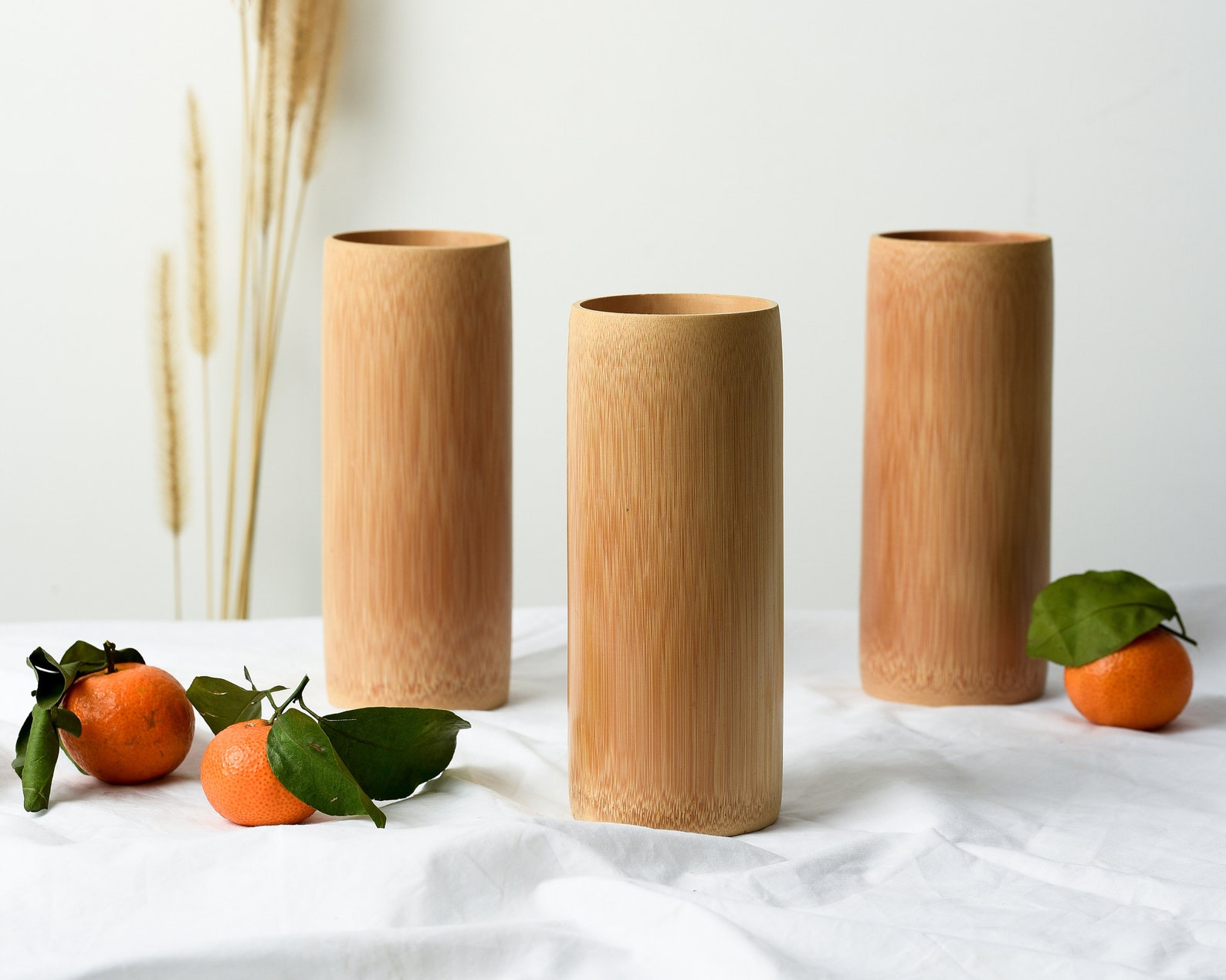 Ly tre đẹp - Cốc uống nước bằng tre cao 18cm - Bamboo Cup