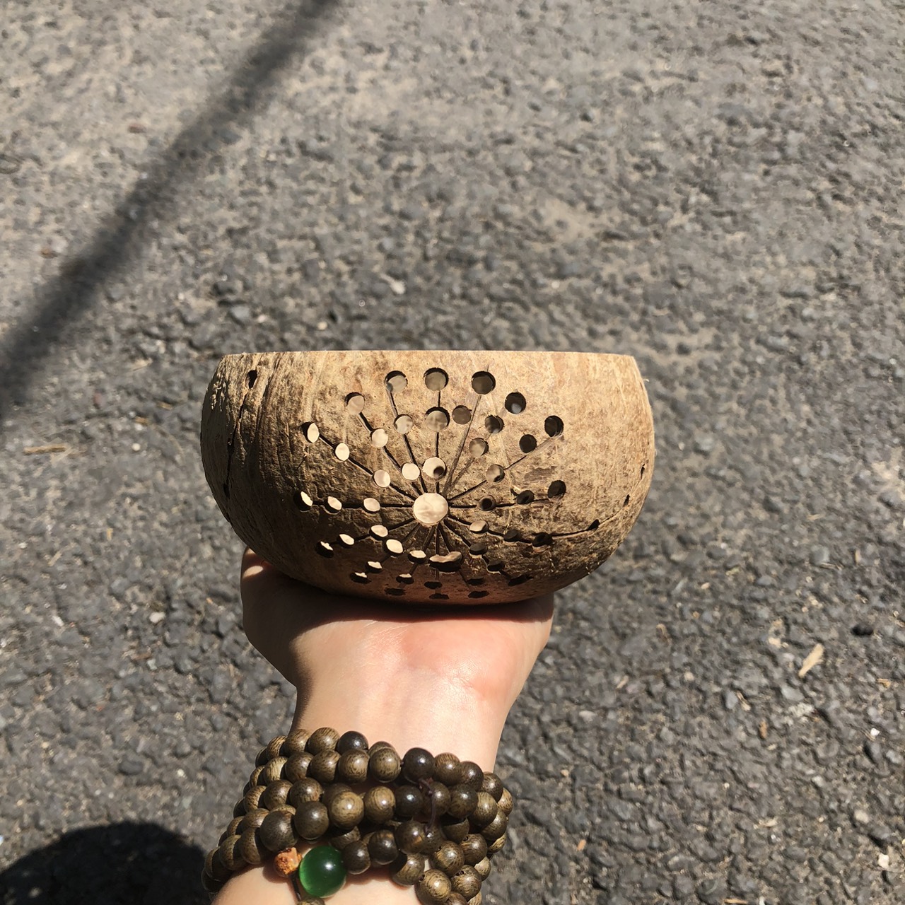 Lồng Đèn Trung Thu Gáo Dừa - Gáo dừa làm lồng đèn (tặng kèm dây + nến)