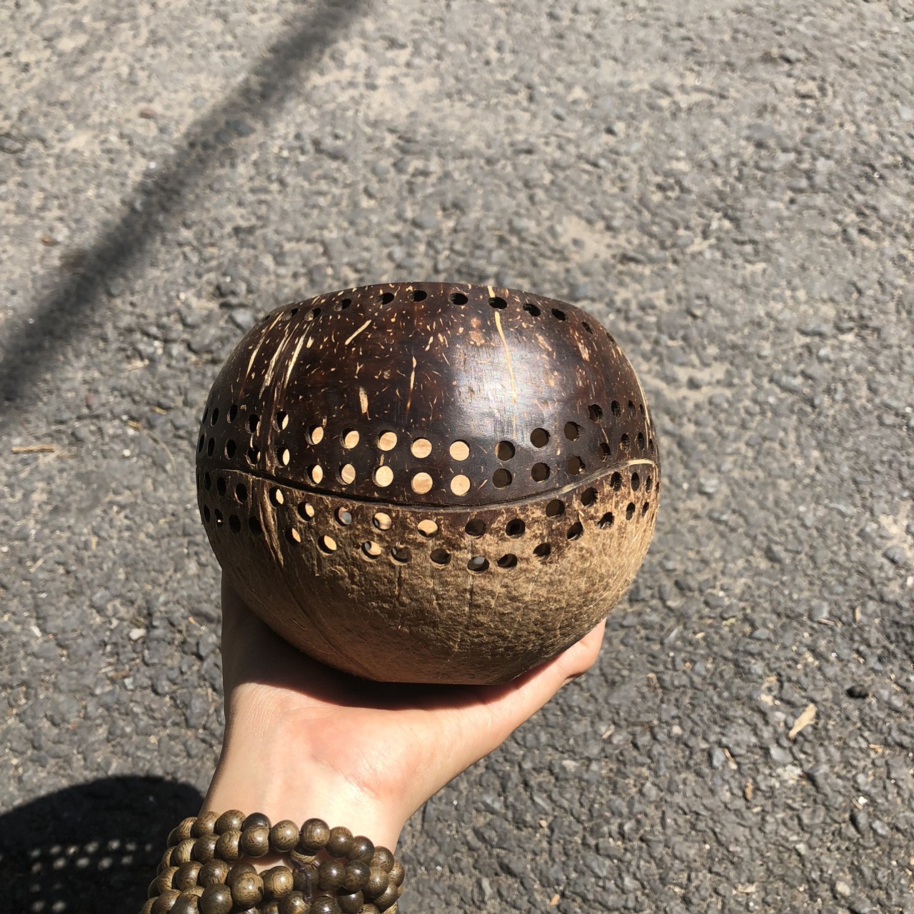 Lồng Đèn Trung Thu Gáo Dừa - Gáo dừa làm lồng đèn (tặng kèm dây + nến)