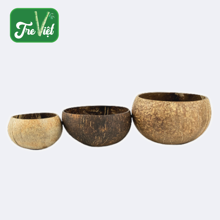 Chén gáo dừa thô - Raw Coconut Shell Bowl