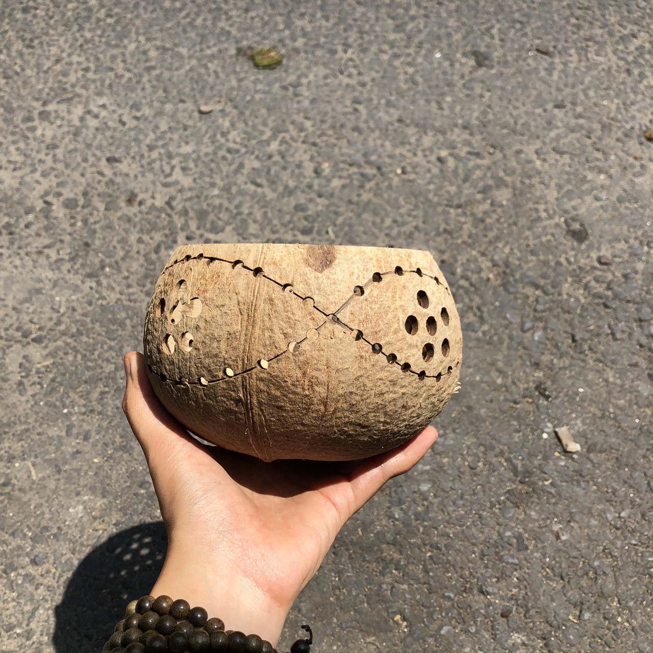 Lồng Đèn Trung Thu Gáo Dừa - Gáo dừa làm lồng đèn (tặng kèm dây + nến)