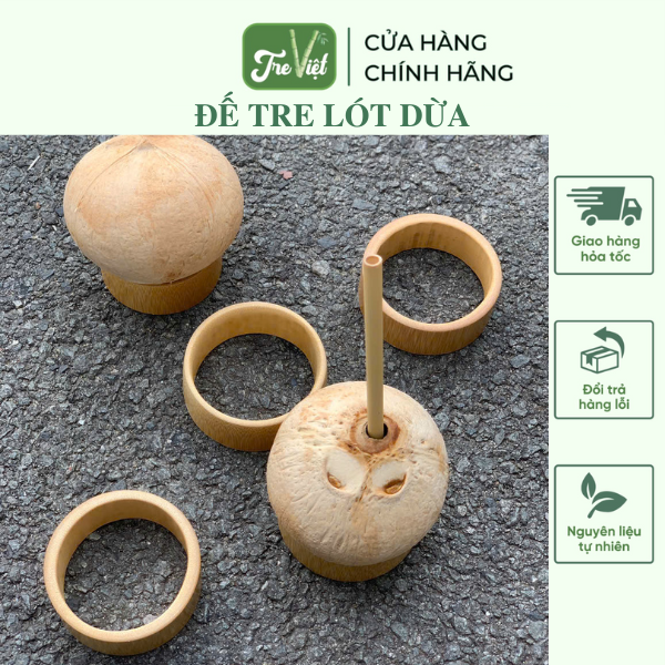 Giá đỡ dừa bằng tre dùng trong nhà hàng , khách sạn / Đế tre lót dừa