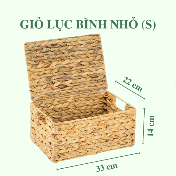 Bộ giỏ lục bình có nắp
