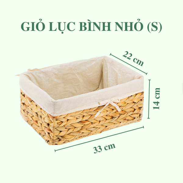 Giỏ lục bình đa năng có lót - Storage basket