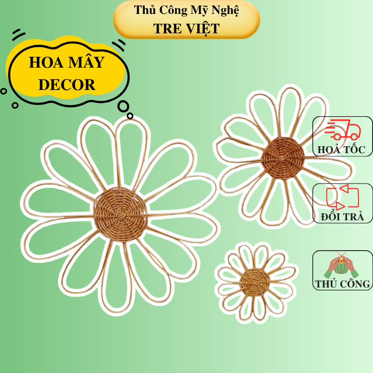 Hoa Mây Trang Trí Treo Tường