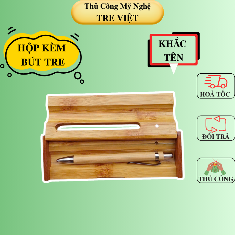 Set hộp bút kèm bút khắc tên logo hoặc câu chúc
