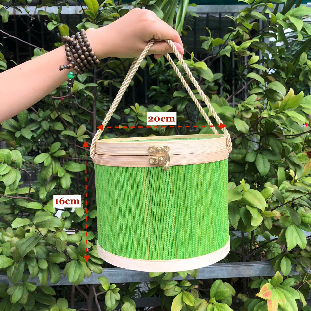 Hộp mành tre tròn nhiều màu đựng quà tặng - Giỏ đựng quà đẹp