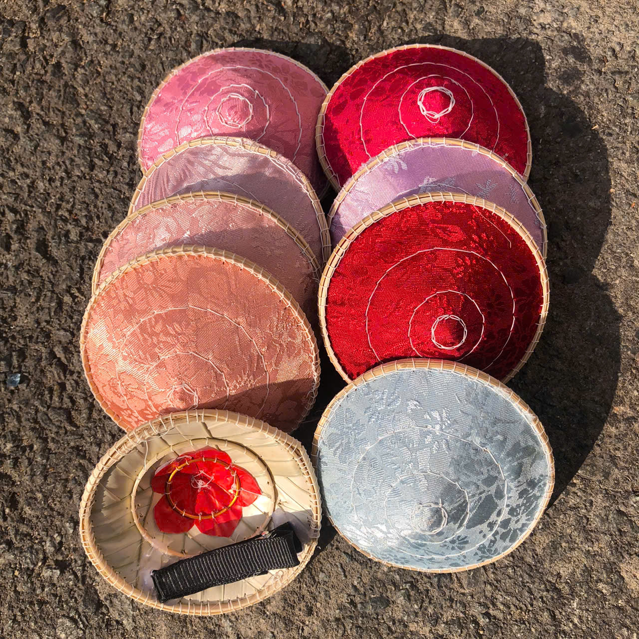 KẸP TÓC Nón lá LỤA mini cực xinh xắn - Kẹp tóc nón lá dễ thương làm quà tặng