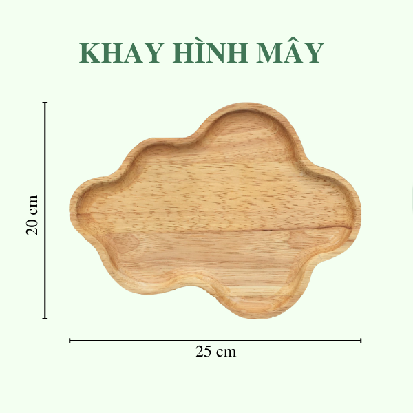 Khay gỗ trang trí đựng đồ ăn chụp ảnh - Thớt gỗ decor cho nhà hàng/ khách sạn/ quán ăn