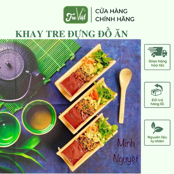 Khay tre đựng đồ ăn – Ống tre đựng sushi - Bamboo Dish