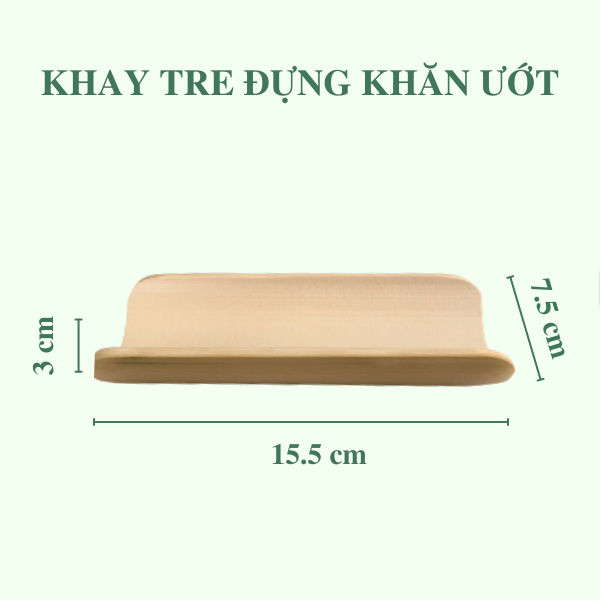 Khay tre đựng khăn ướt cho nhà hàng/ khách sạn - Khay đựng namecard