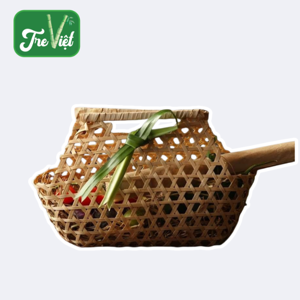 Làn Tre quai cầm to  - Giỏ Tre Đựng Quà Tết - Lẵng Quà Tết