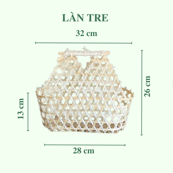 Làn Tre quai cầm to  - Giỏ Tre Đựng Quà Tết - Lẵng Quà Tết