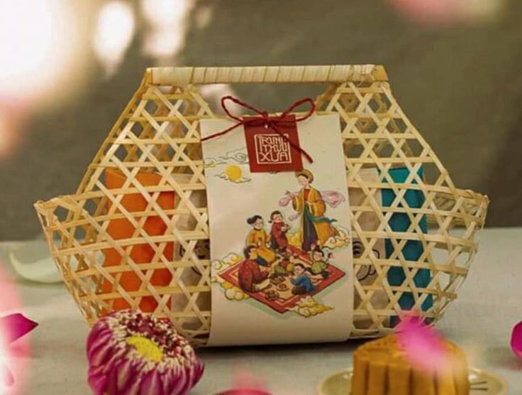 Làn Tre quai cầm to  - Giỏ Tre Đựng Quà Tết - Lẵng Quà Tết