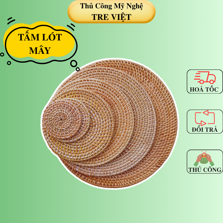 Lót mây - Rattan Placemat