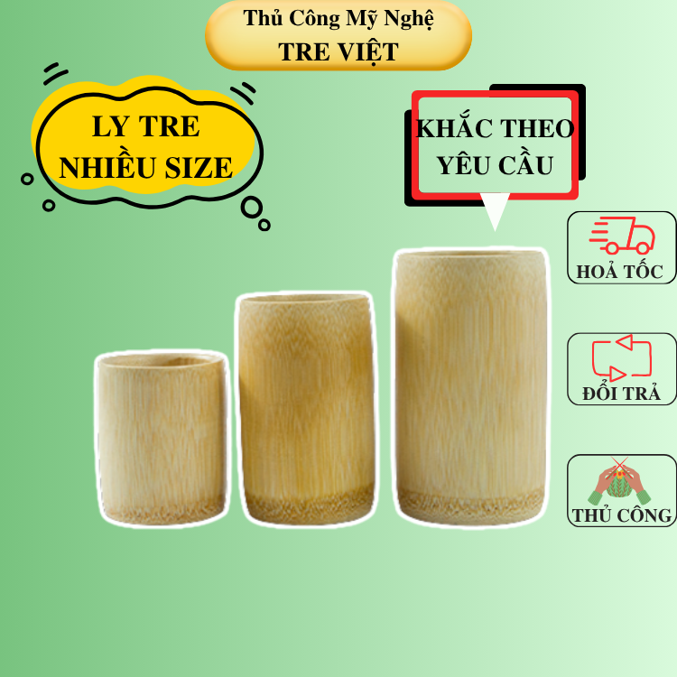 Cốc Tre - Ly tre tự nhiên - Bamboo Cup
